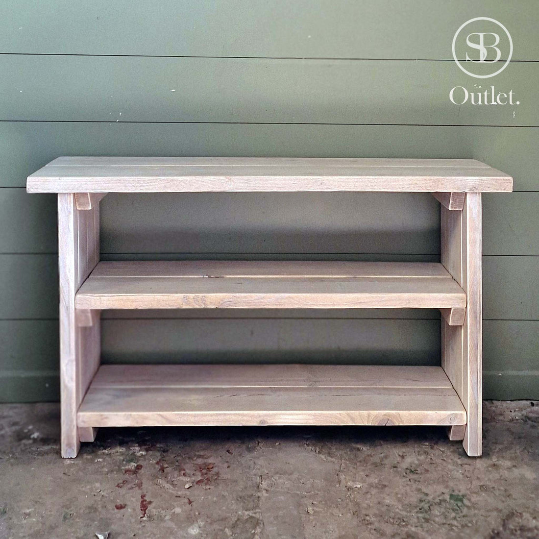 Shoe Rack - 110cm Long x 35cm Deep x 66cm High - Limed Oak