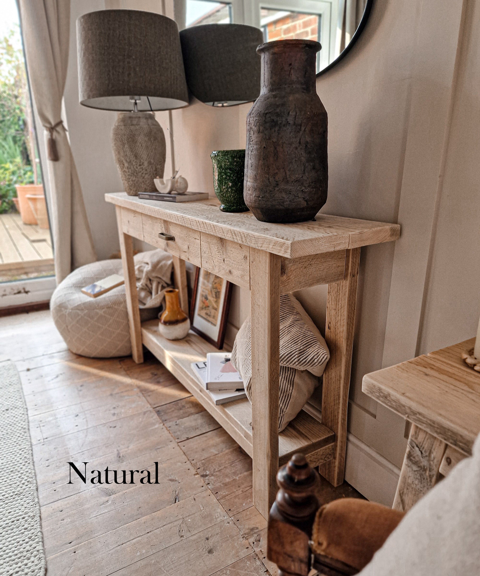 Console table clearance rustic wood