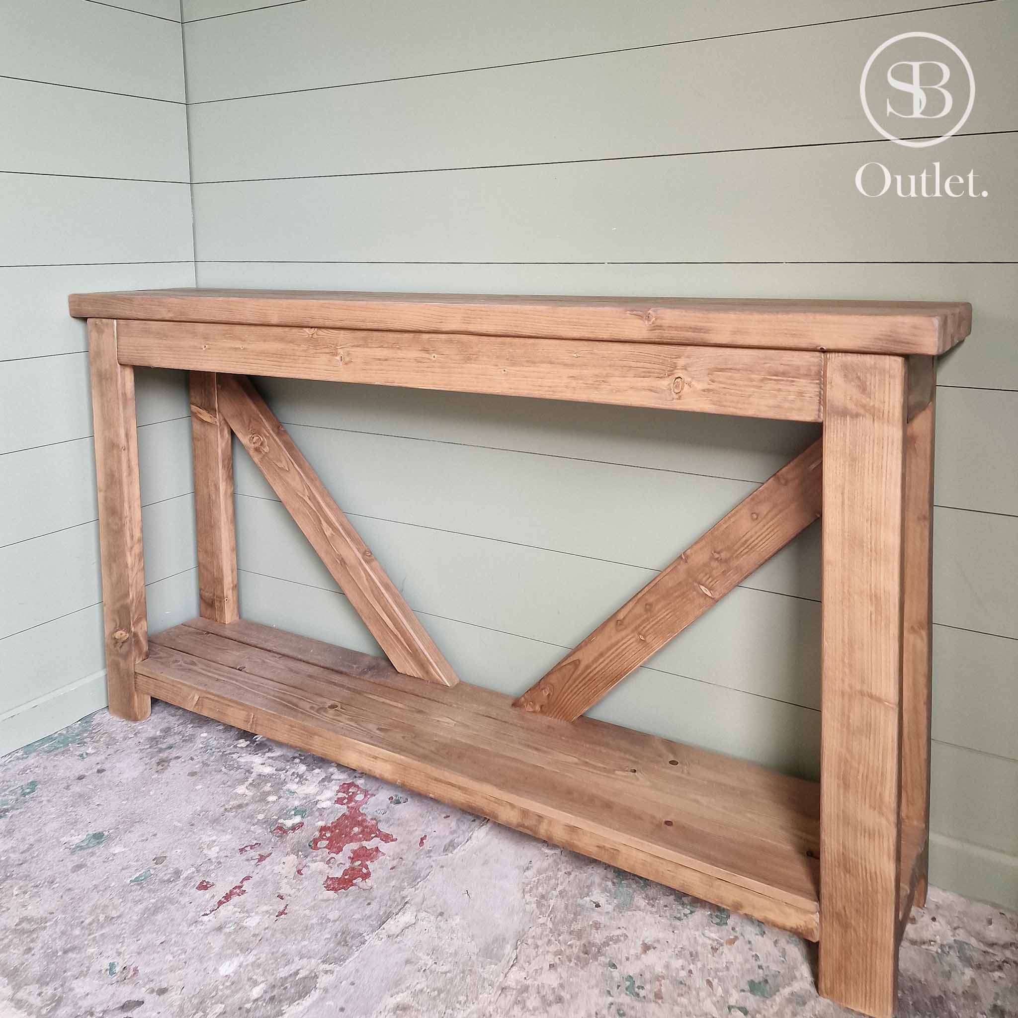 Timber on sale console table