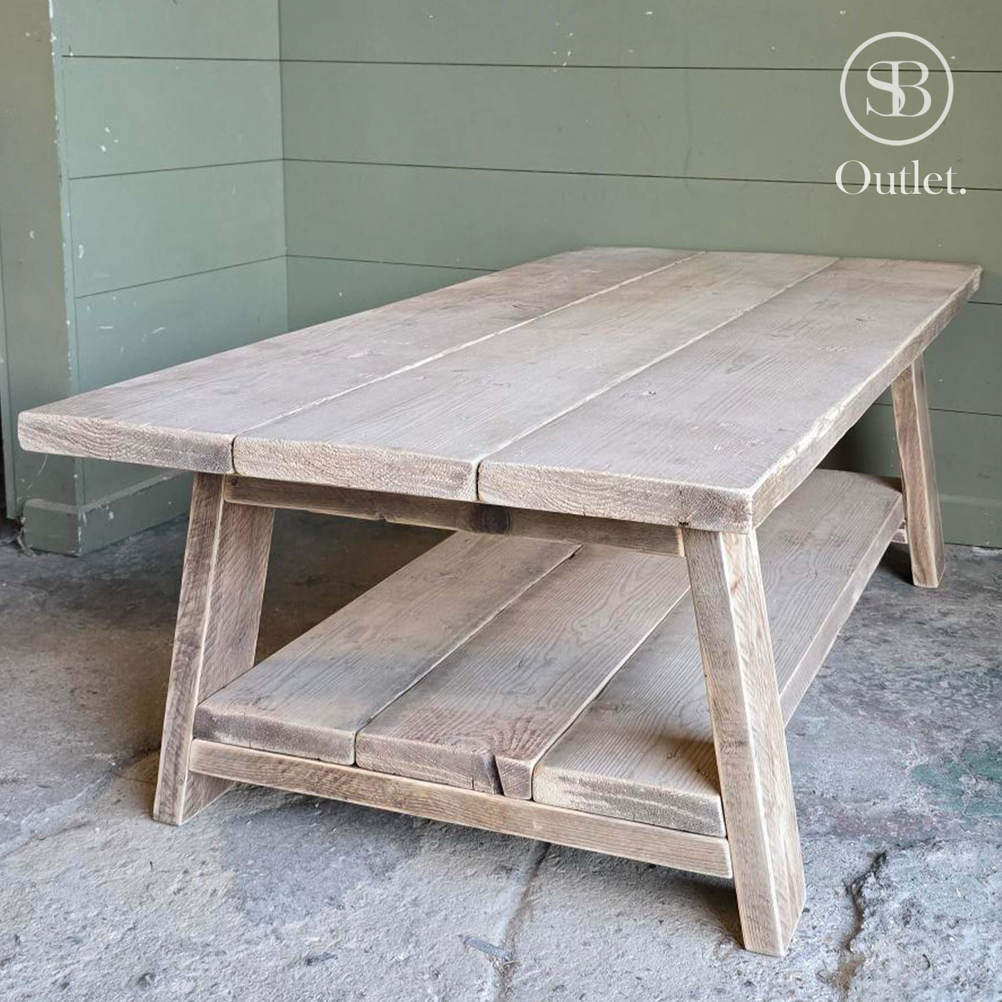 Barn Coffee Table - 140cm Long x 65cm Deep x 45cm H - Natural