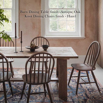 Barn dining table &amp; knot Chairs in Hazel from Still &amp; Bloom