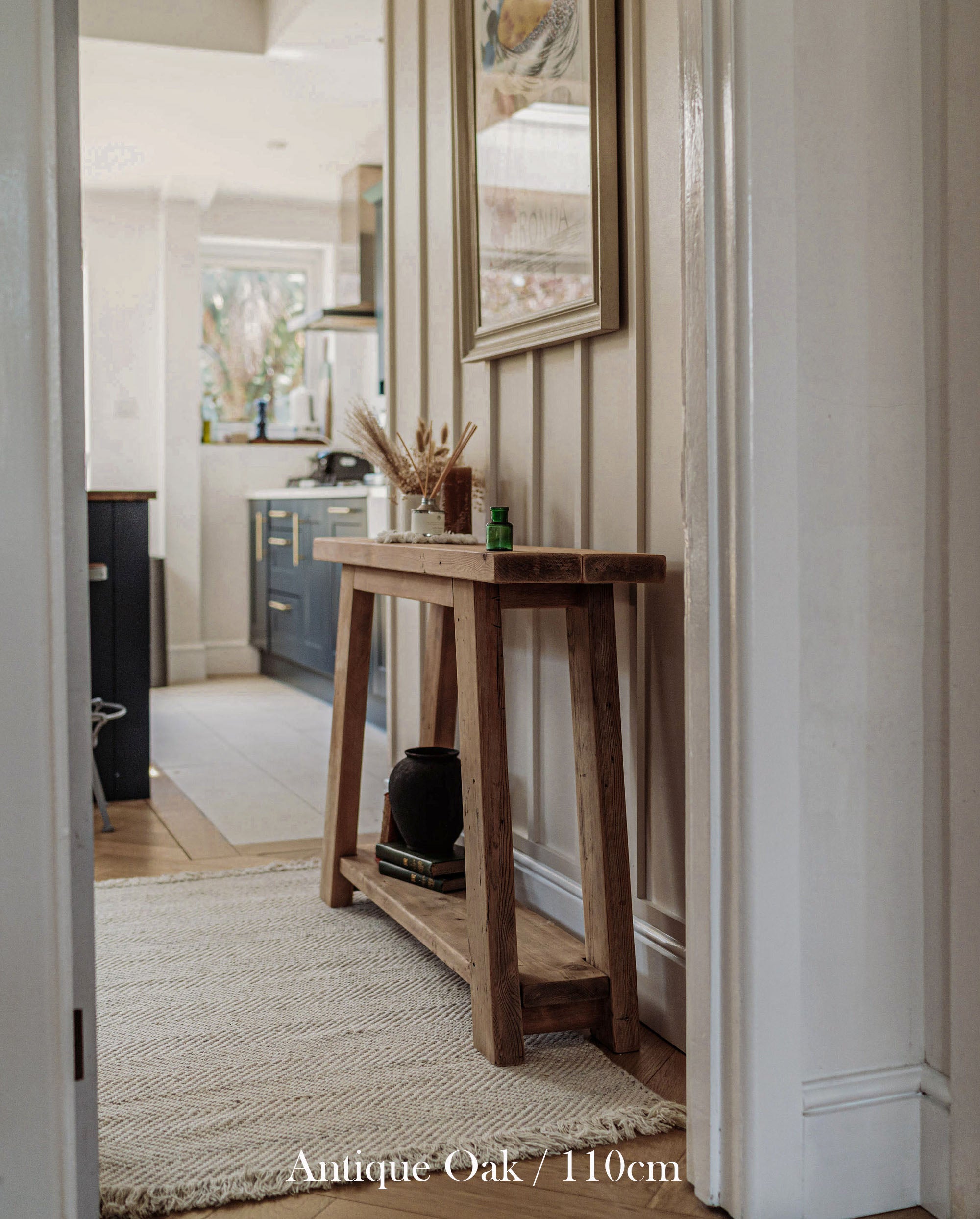 Oak hallway 2024 console table