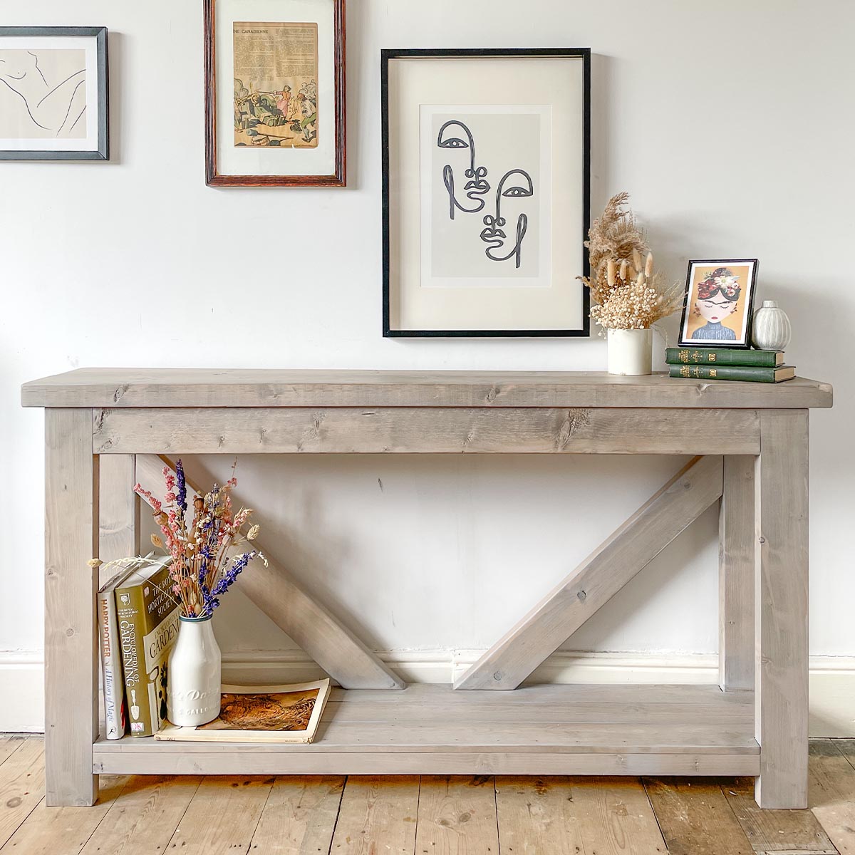 The V Back Console Table