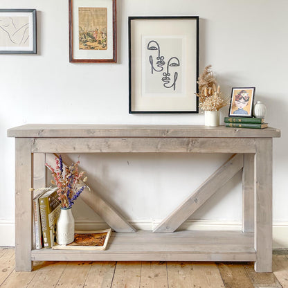 The V Back Console Table