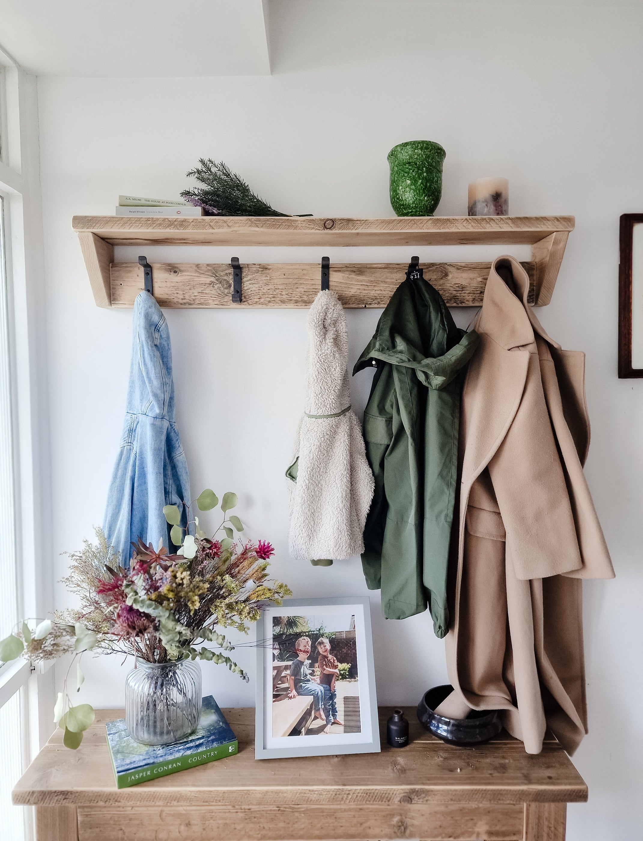 Hallway coat rack with shelf new arrivals