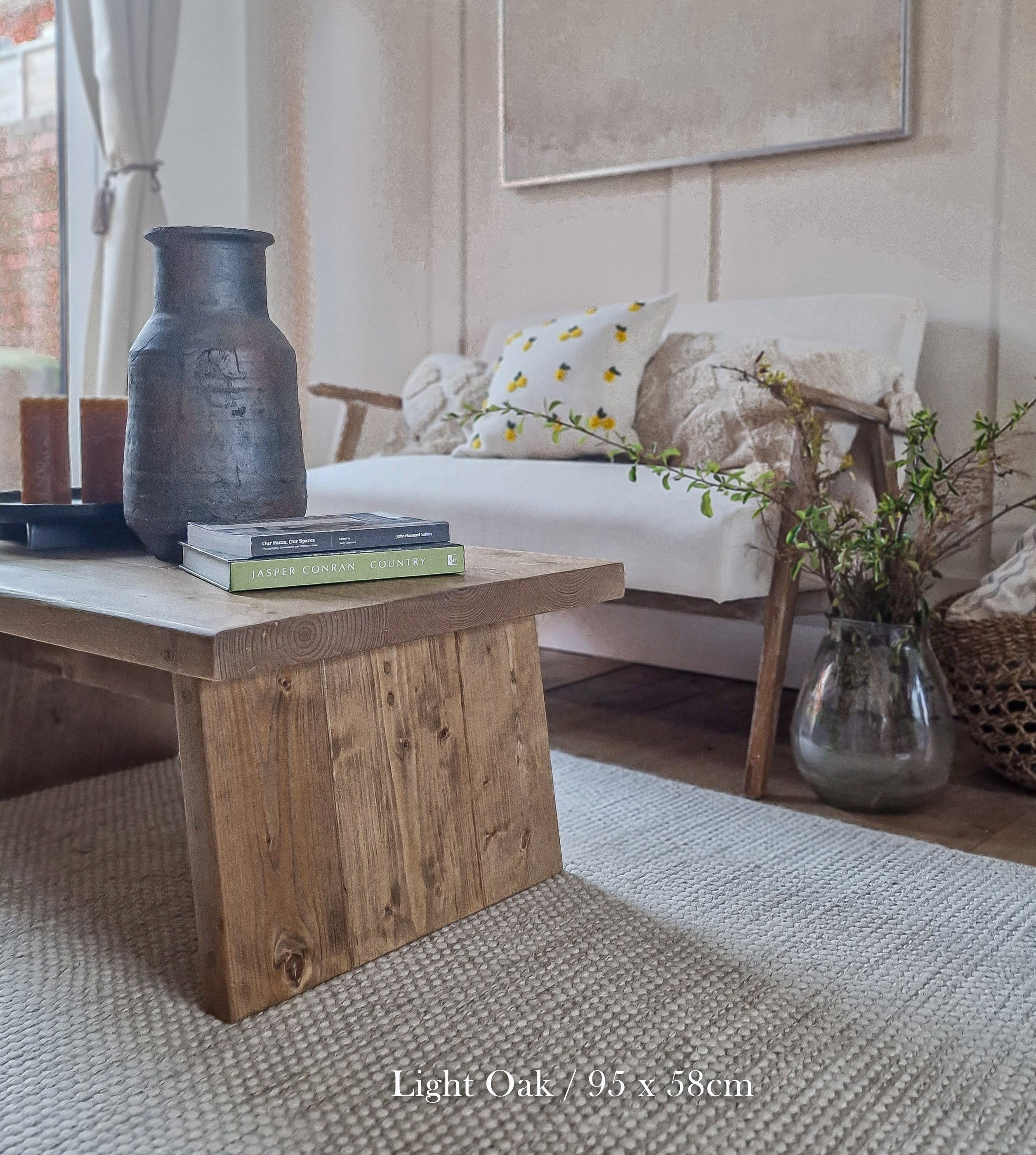 Light oak deals coffee table set